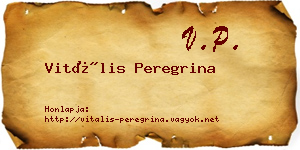 Vitális Peregrina névjegykártya